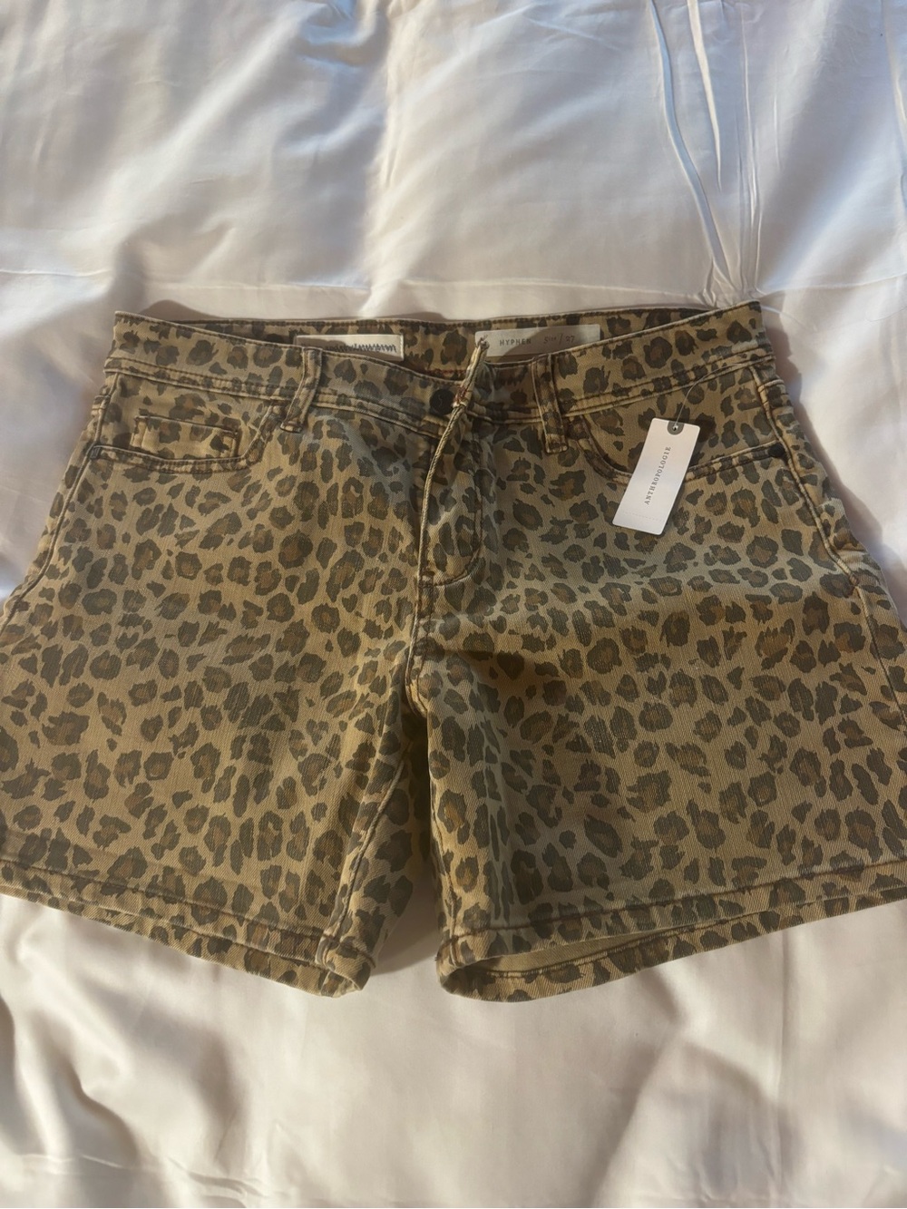 NWT Anthro Pilcro leopard shorts